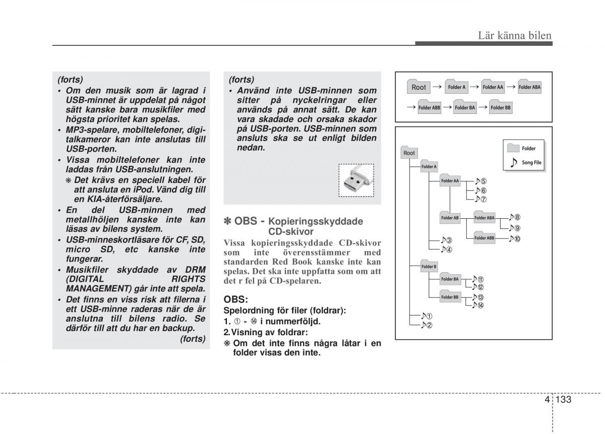 KIA Rio Pride UB instruktionsbok / page 205