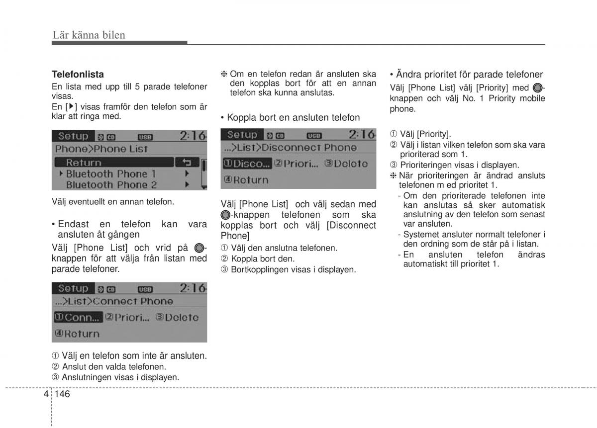 KIA Rio Pride UB instruktionsbok / page 218