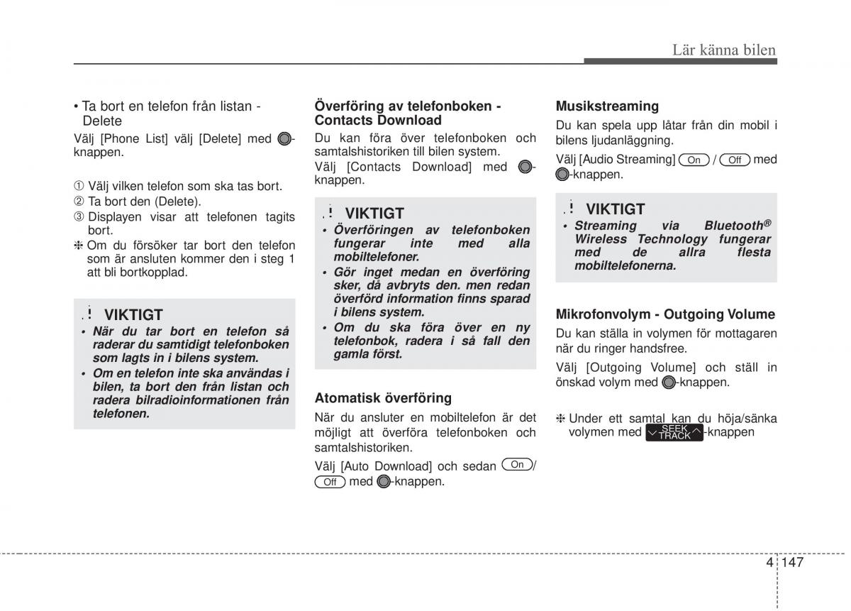 KIA Rio Pride UB instruktionsbok / page 219