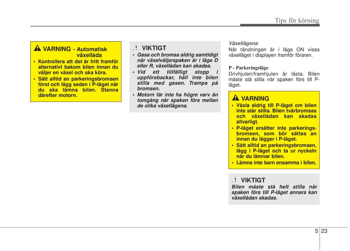 KIA Rio Pride UB instruktionsbok / page 261