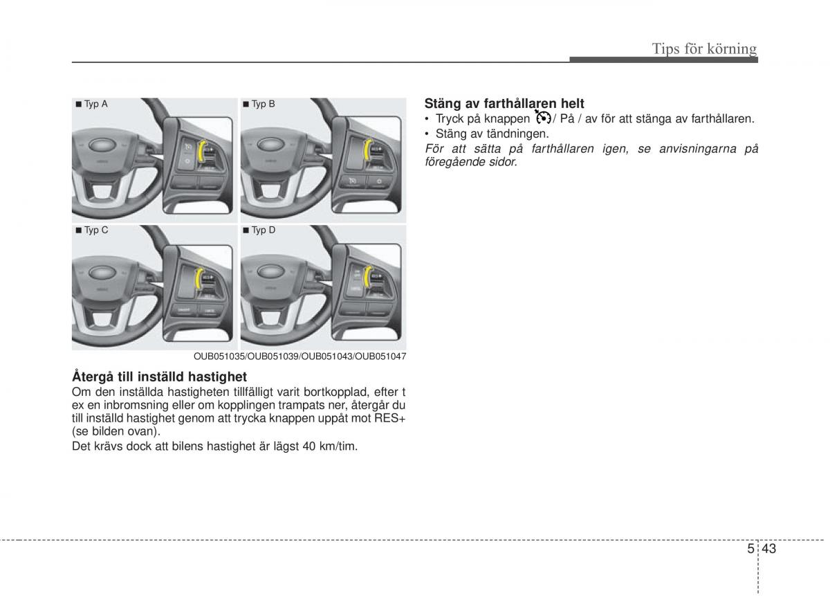 KIA Rio Pride UB instruktionsbok / page 281