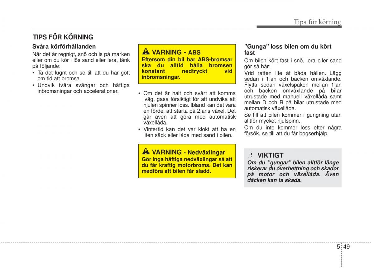 KIA Rio Pride UB instruktionsbok / page 287