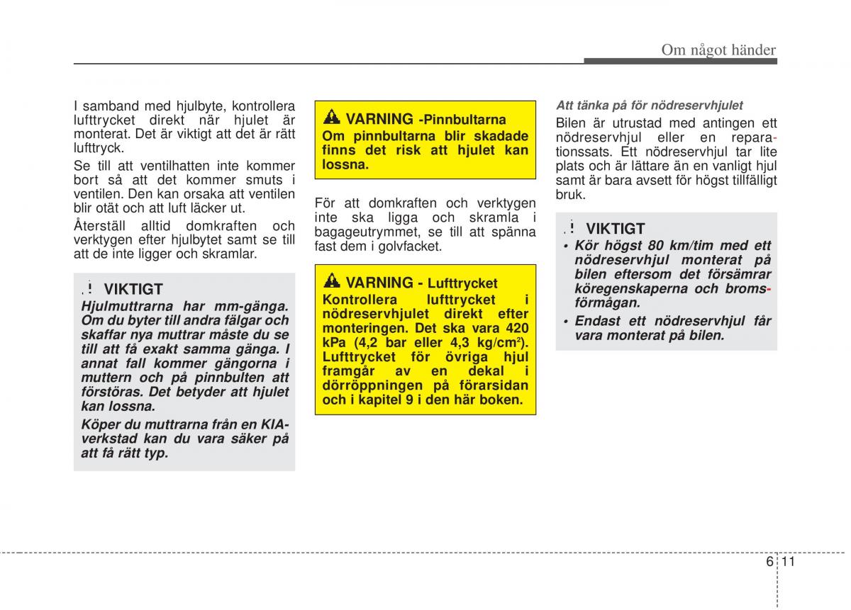 KIA Rio Pride UB instruktionsbok / page 314