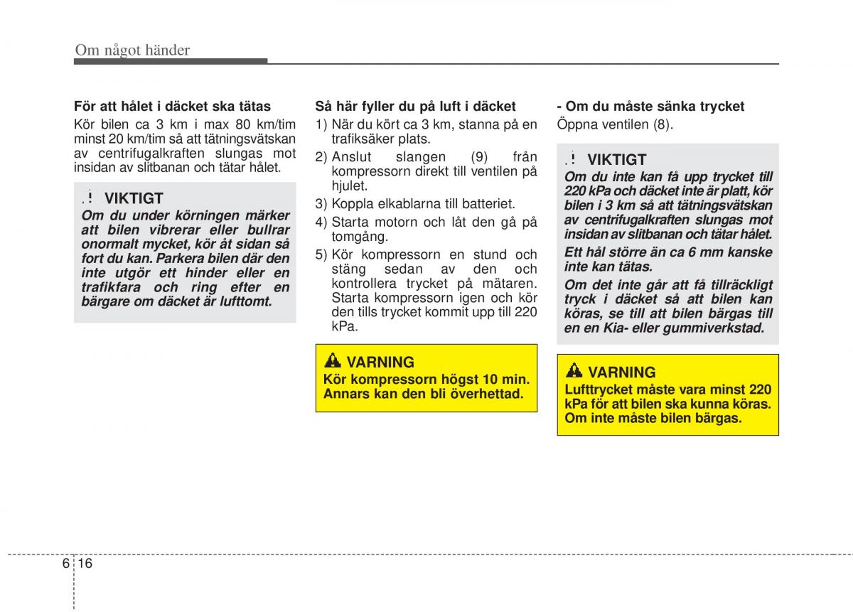 KIA Rio Pride UB instruktionsbok / page 319