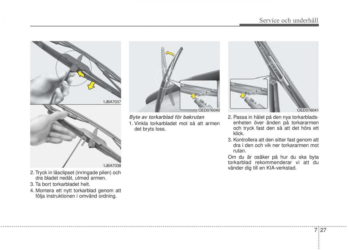 KIA Rio Pride UB instruktionsbok / page 356