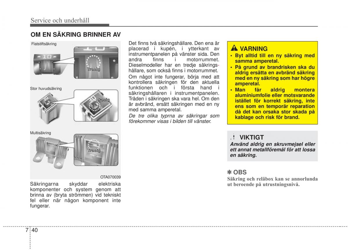 KIA Rio Pride UB instruktionsbok / page 369