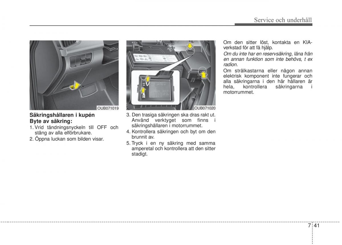 KIA Rio Pride UB instruktionsbok / page 370