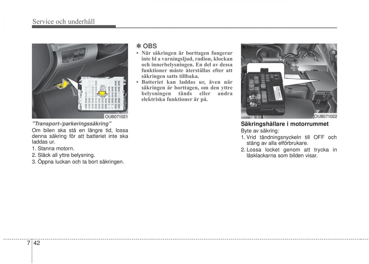 KIA Rio Pride UB instruktionsbok / page 371