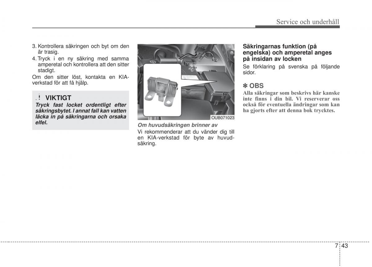 KIA Rio Pride UB instruktionsbok / page 372