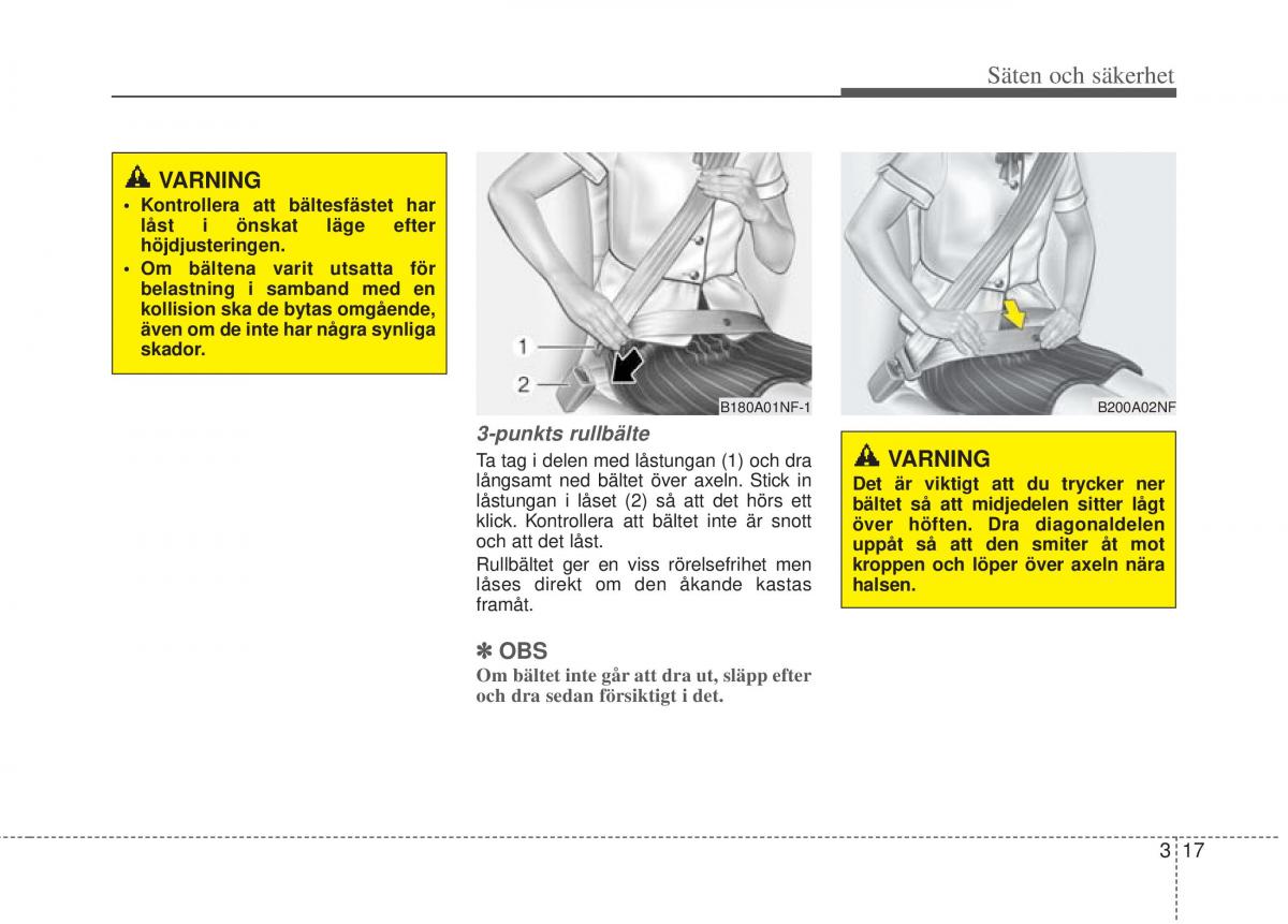 KIA Rio Pride UB instruktionsbok / page 40