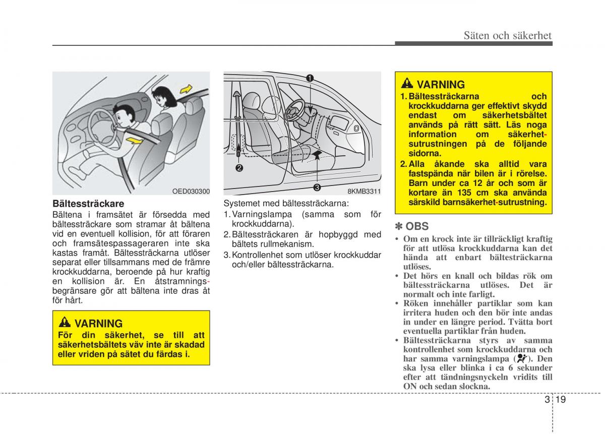 KIA Rio Pride UB instruktionsbok / page 42