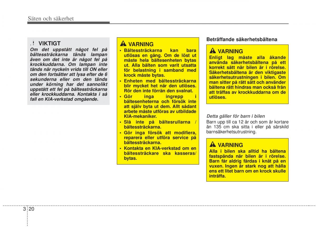 KIA Rio Pride UB instruktionsbok / page 43