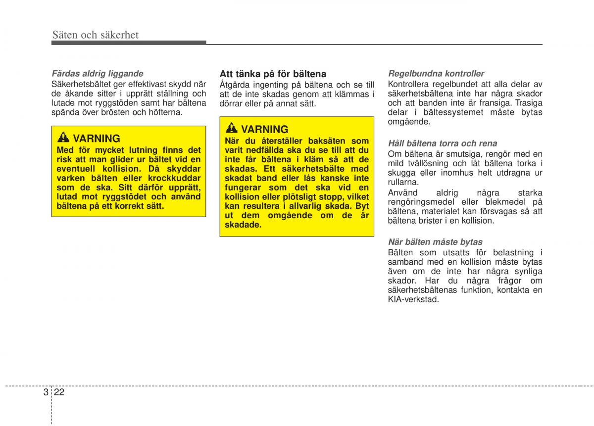 KIA Rio Pride UB instruktionsbok / page 45