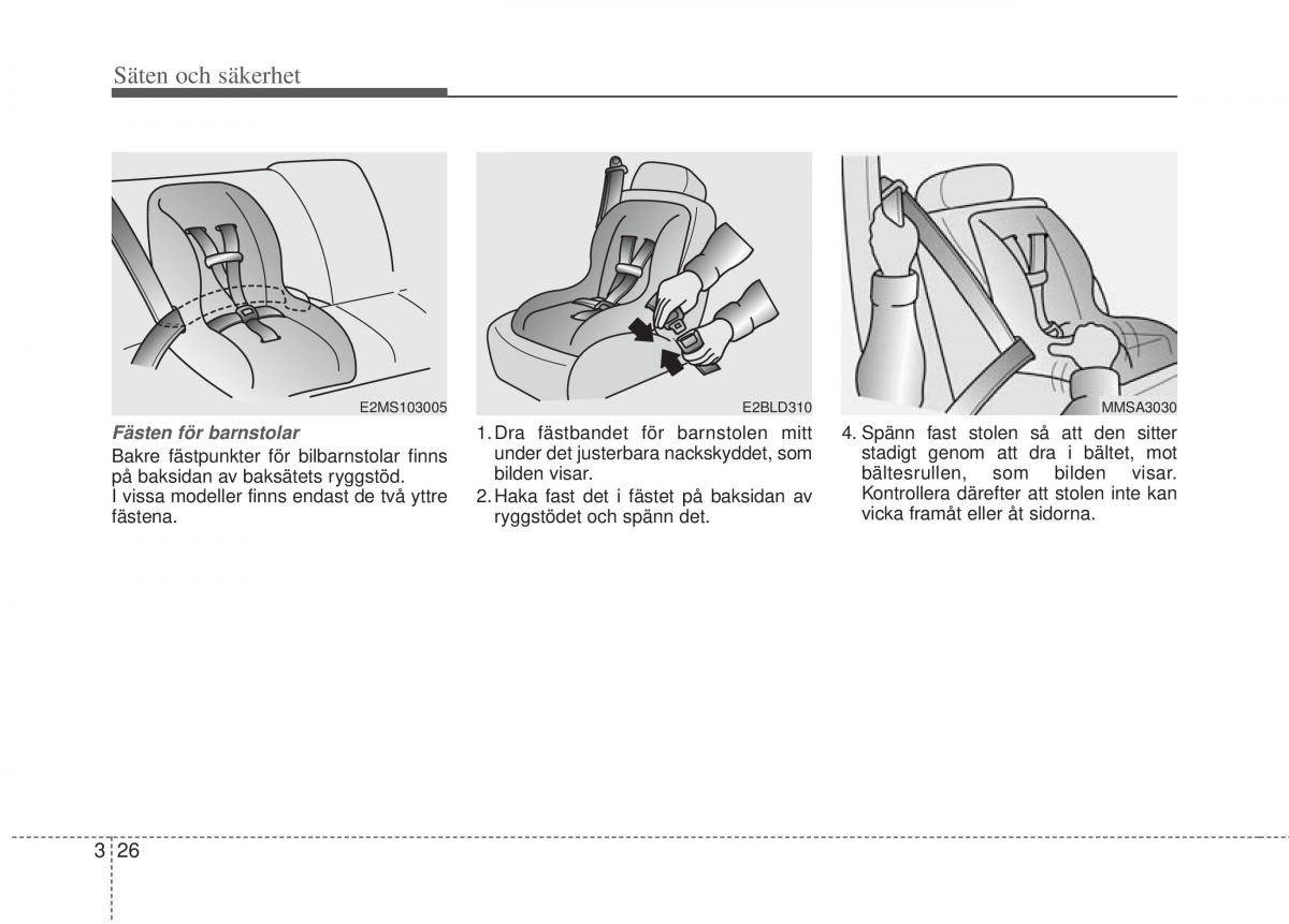 KIA Rio Pride UB instruktionsbok / page 49