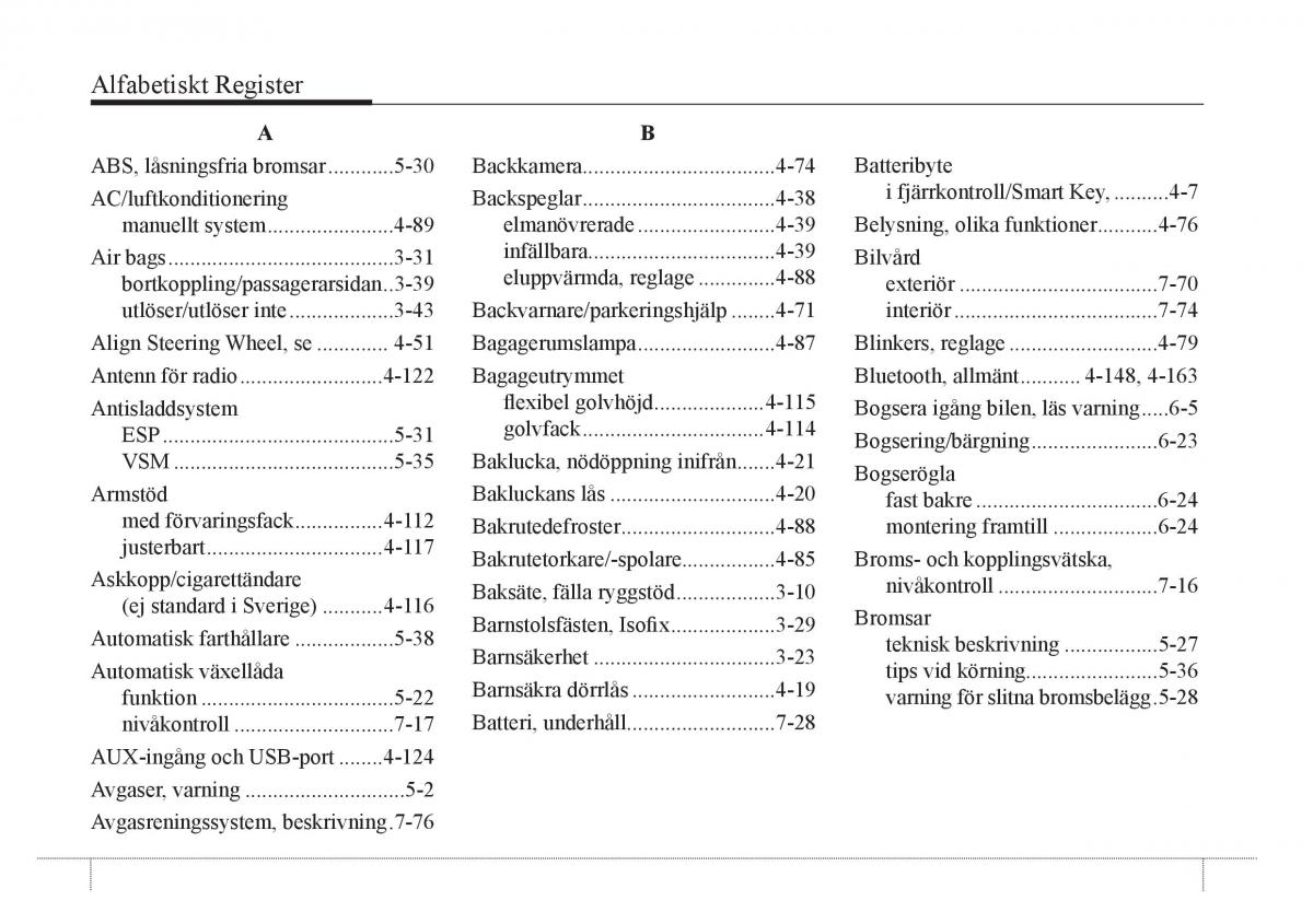 KIA Rio Pride UB instruktionsbok / page 5