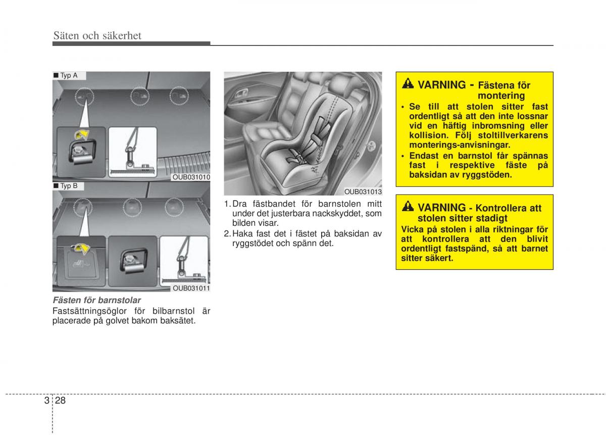 KIA Rio Pride UB instruktionsbok / page 51