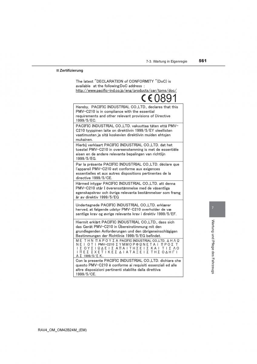 manual  Toyota RAV4 IV 4 Handbuch / page 561