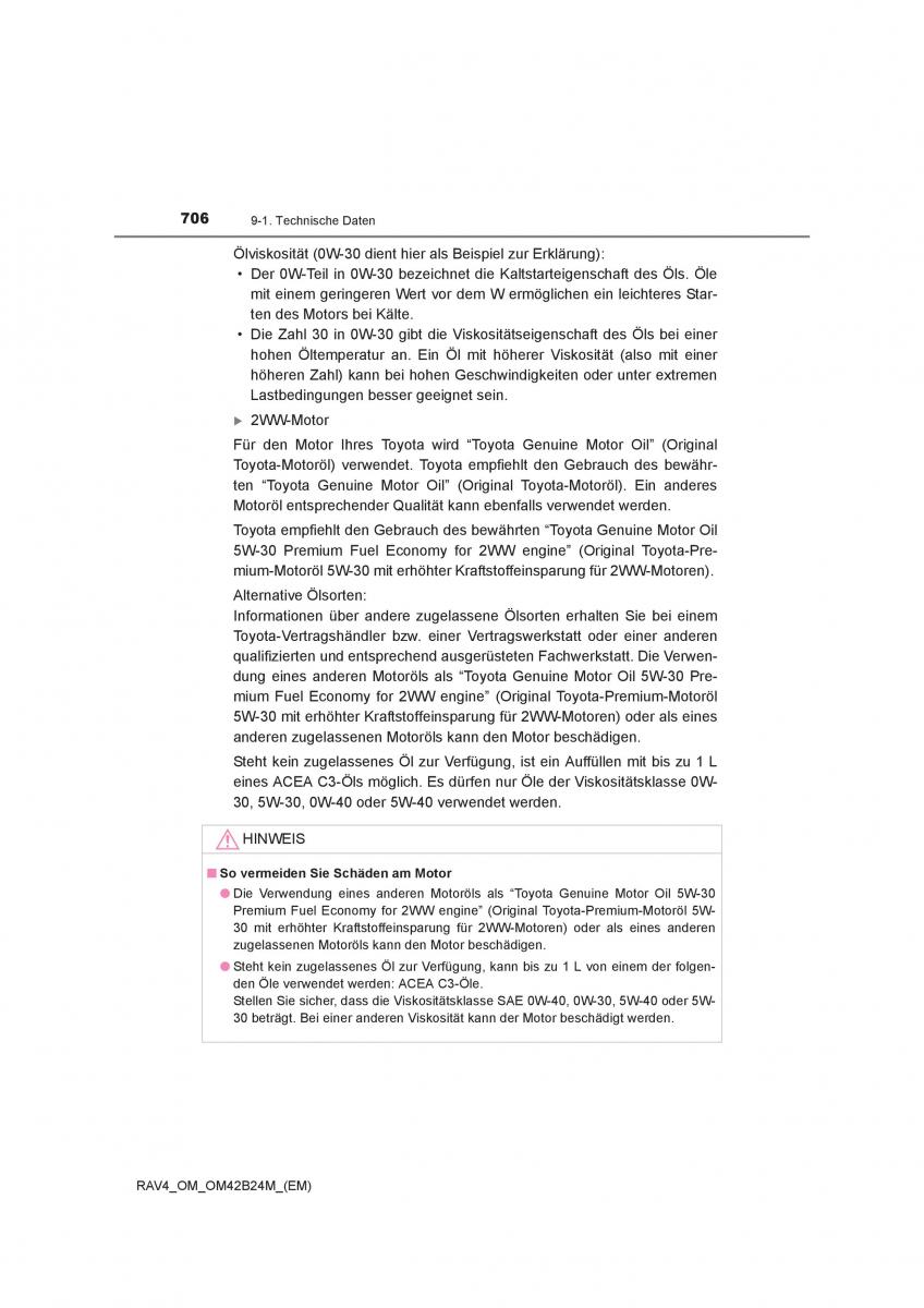 manual  Toyota RAV4 IV 4 Handbuch / page 706