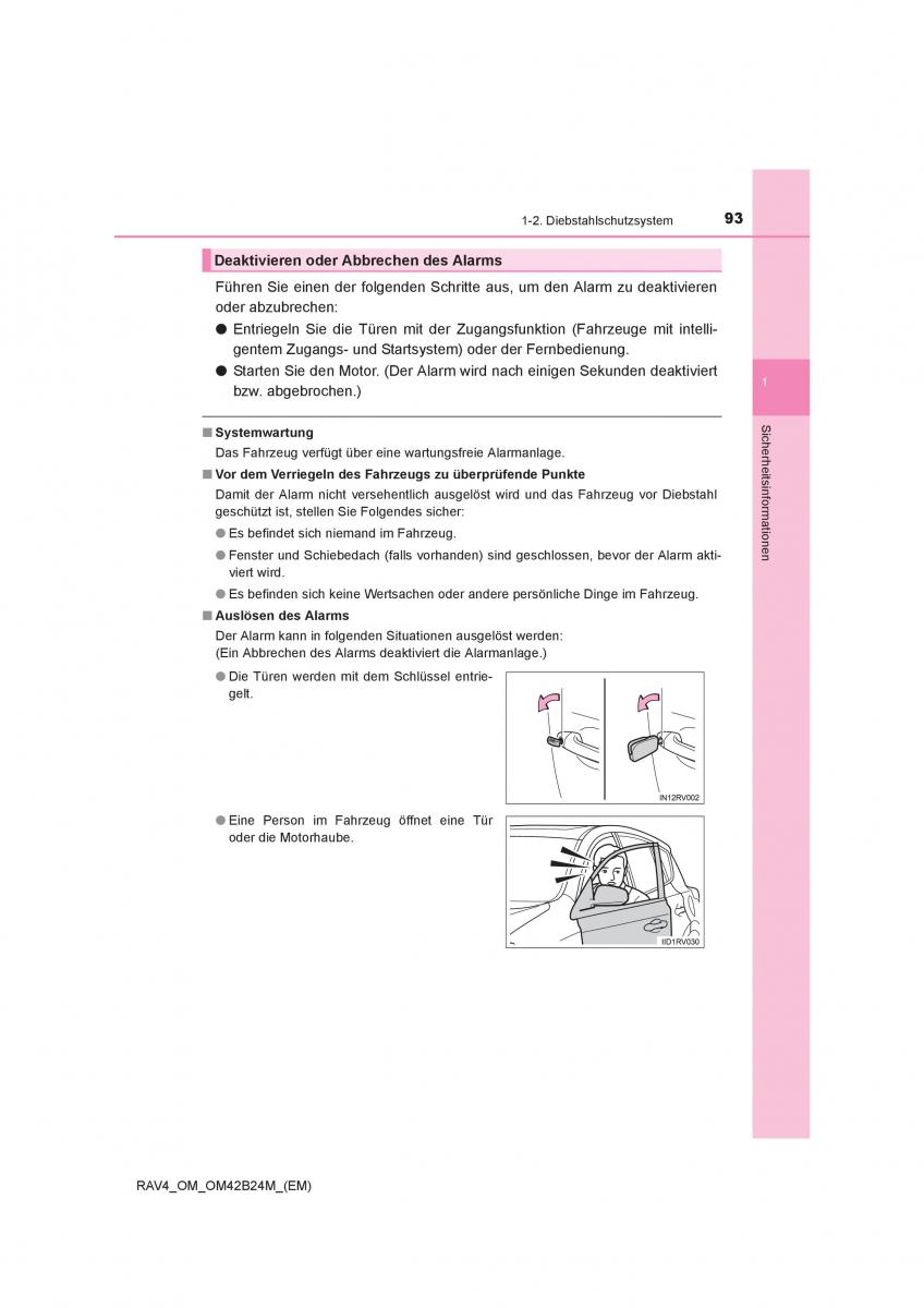 manual  Toyota RAV4 IV 4 Handbuch / page 93