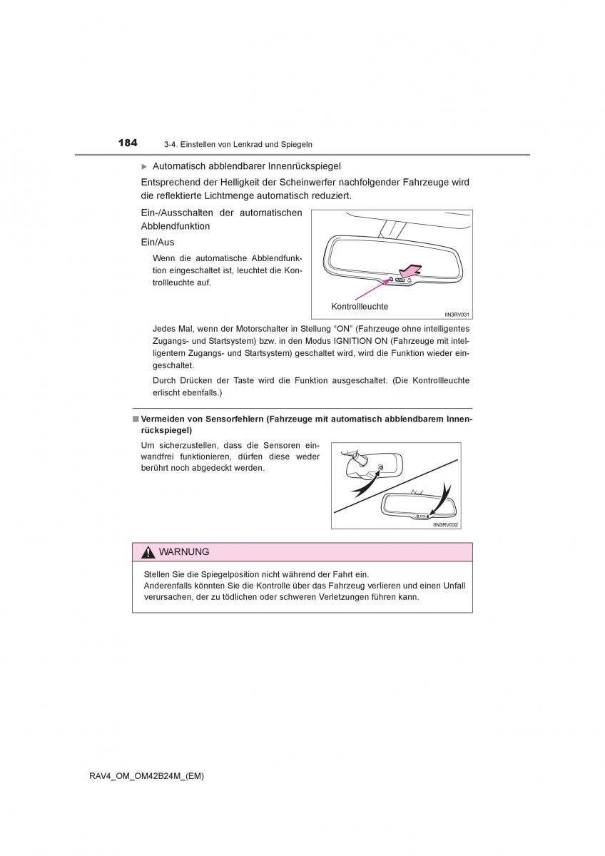 manual  Toyota RAV4 IV 4 Handbuch / page 184