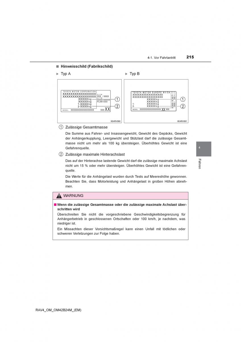 manual  Toyota RAV4 IV 4 Handbuch / page 215