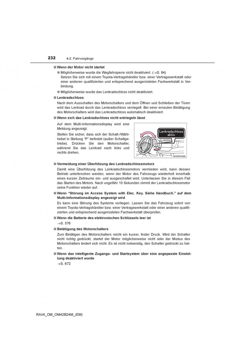 manual  Toyota RAV4 IV 4 Handbuch / page 232