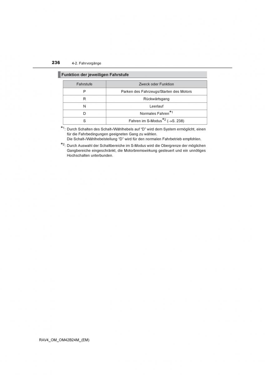 manual  Toyota RAV4 IV 4 Handbuch / page 236