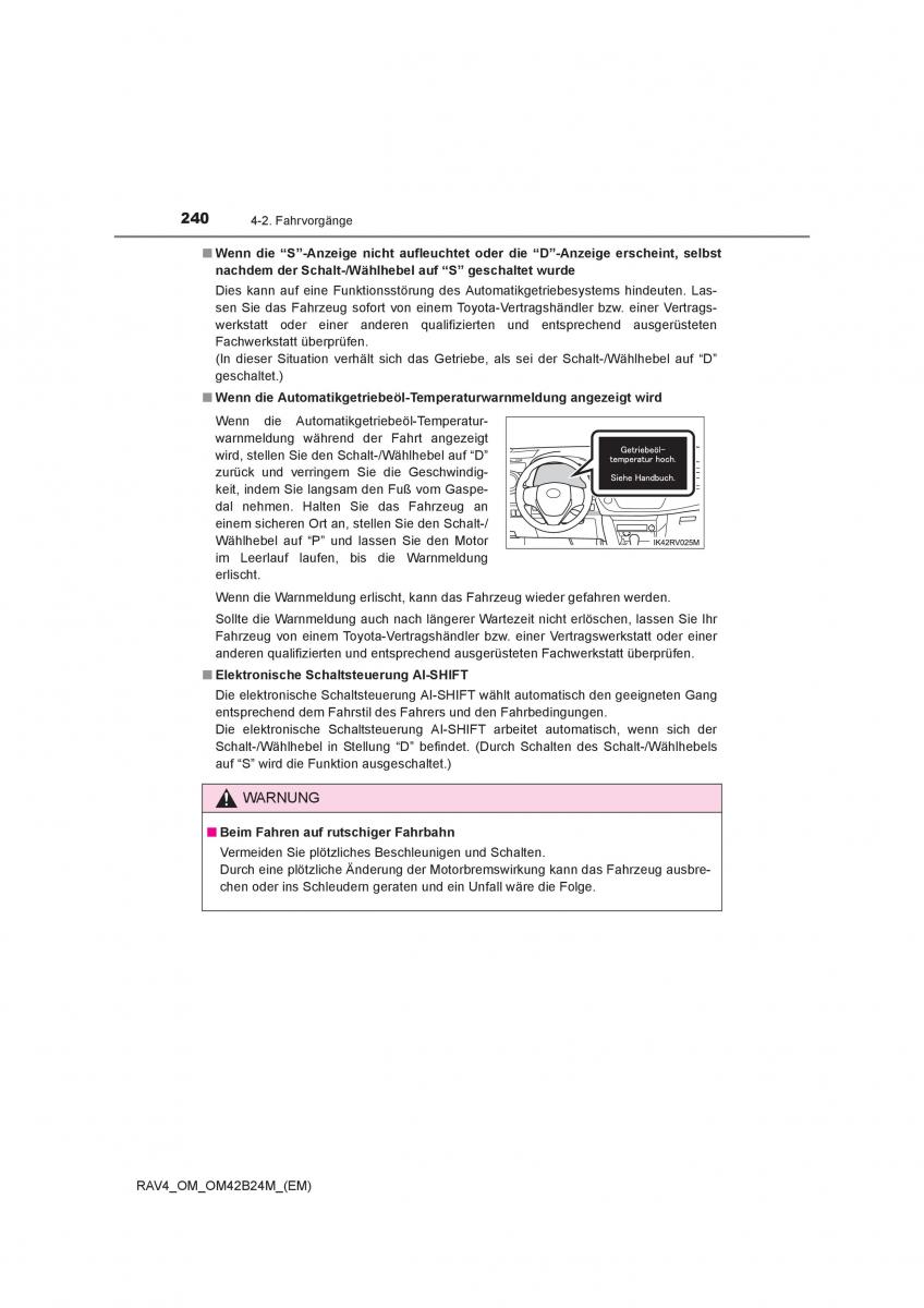 manual  Toyota RAV4 IV 4 Handbuch / page 240