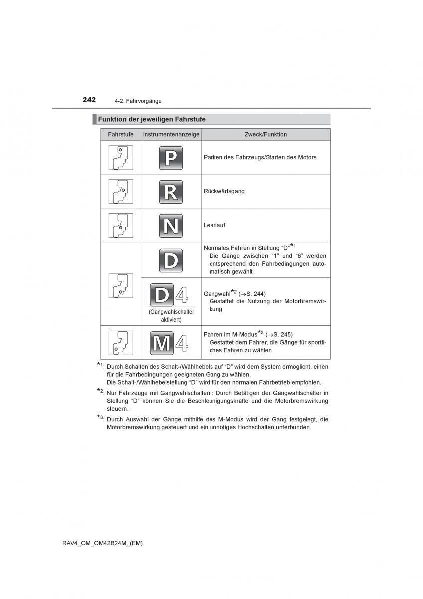 manual  Toyota RAV4 IV 4 Handbuch / page 242