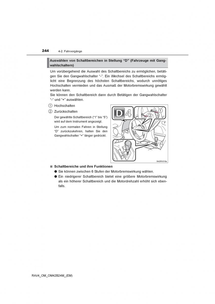 manual  Toyota RAV4 IV 4 Handbuch / page 244