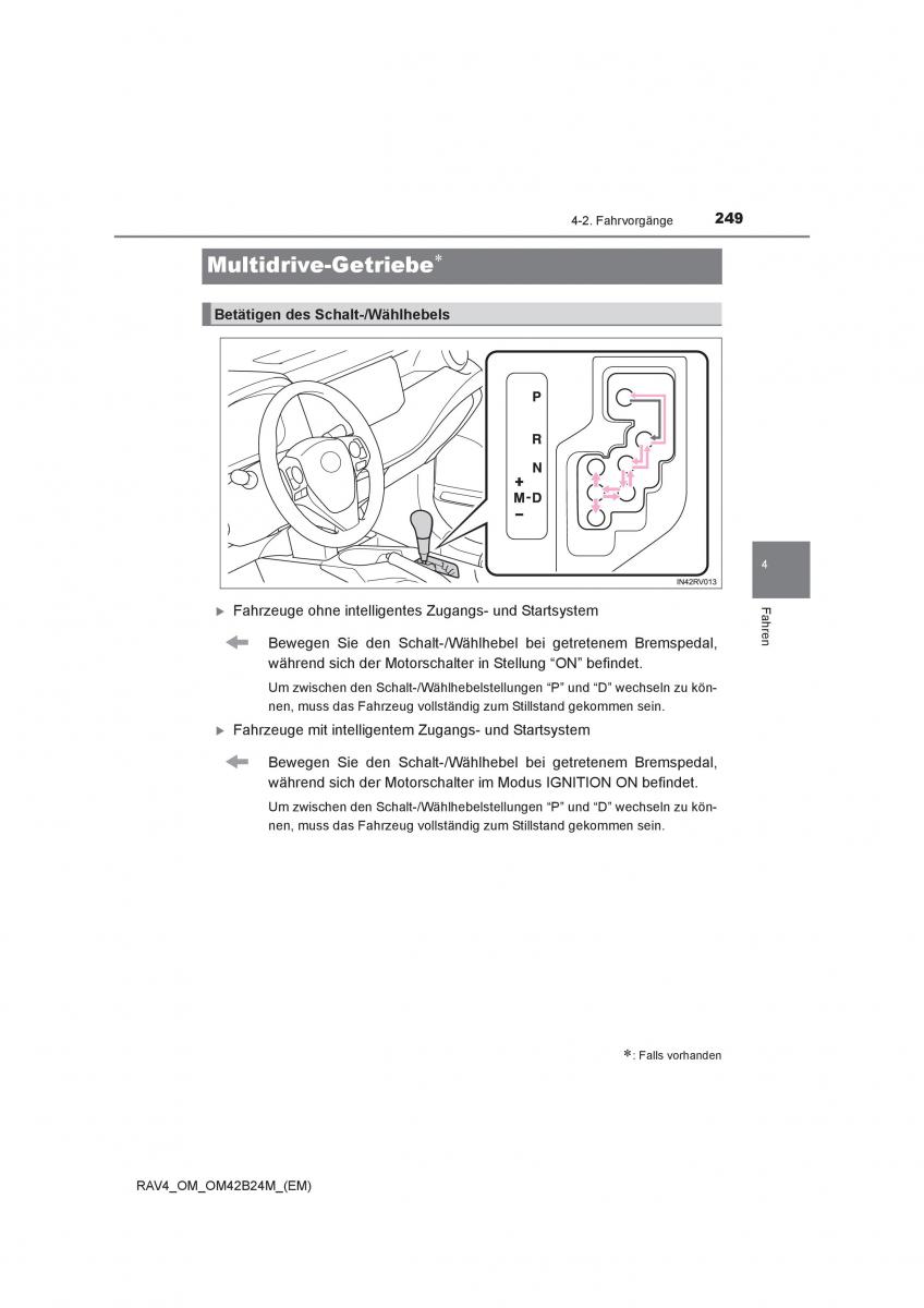 manual  Toyota RAV4 IV 4 Handbuch / page 249