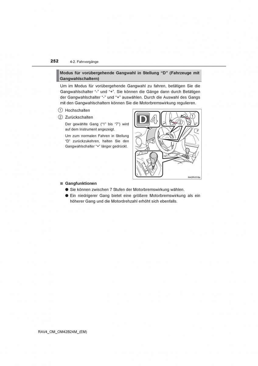 manual  Toyota RAV4 IV 4 Handbuch / page 252