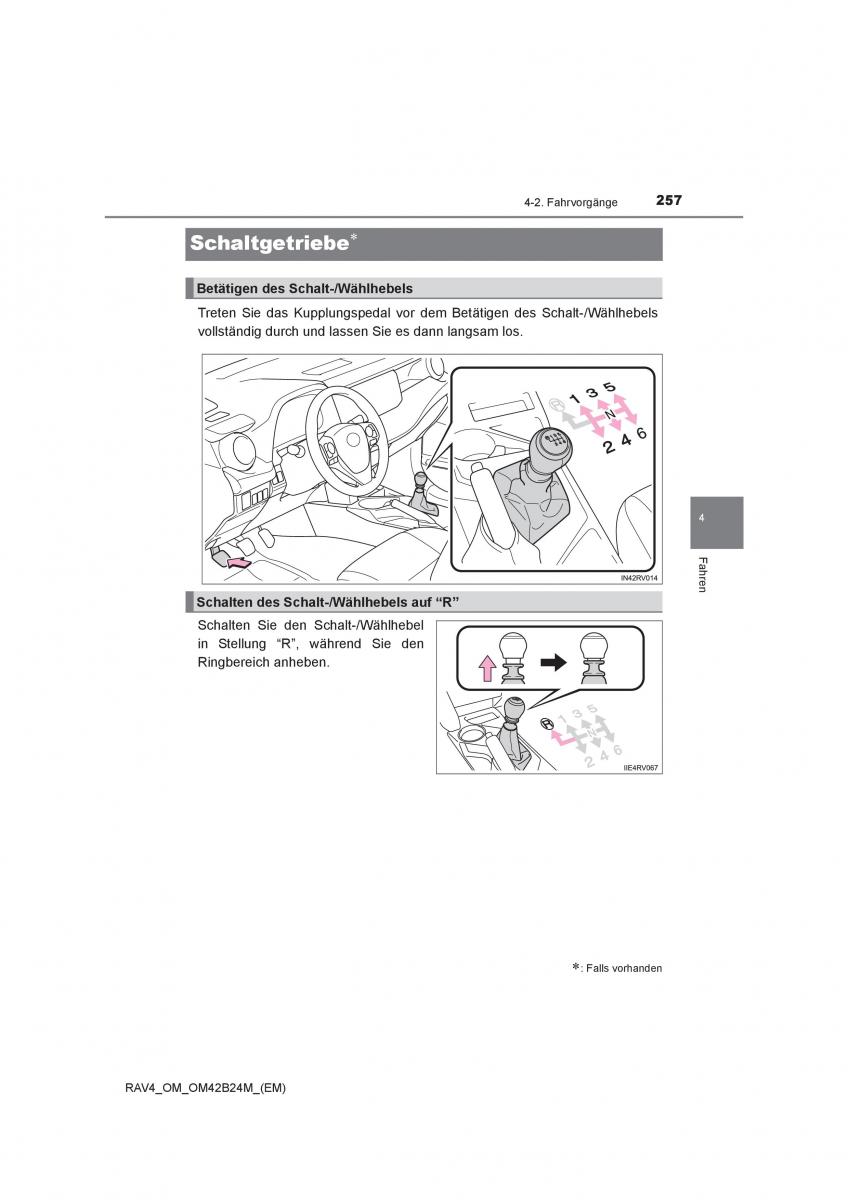 manual  Toyota RAV4 IV 4 Handbuch / page 257