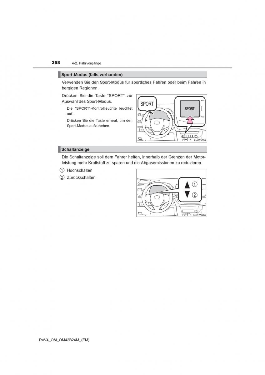 manual  Toyota RAV4 IV 4 Handbuch / page 258