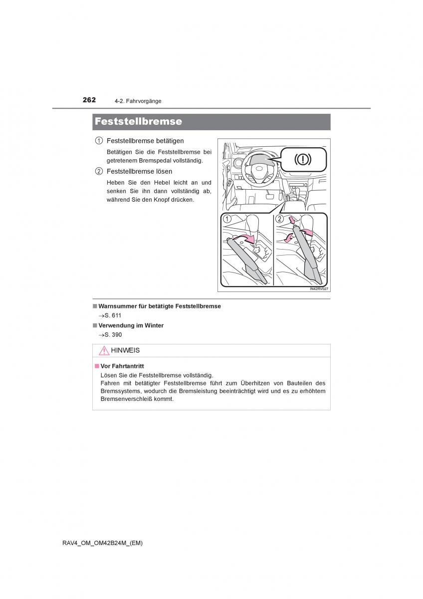 manual  Toyota RAV4 IV 4 Handbuch / page 262