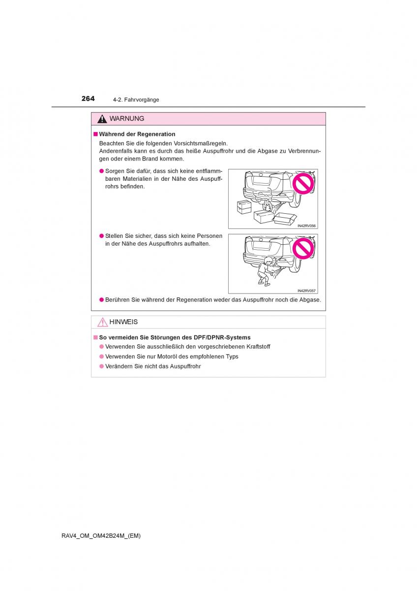 manual  Toyota RAV4 IV 4 Handbuch / page 264