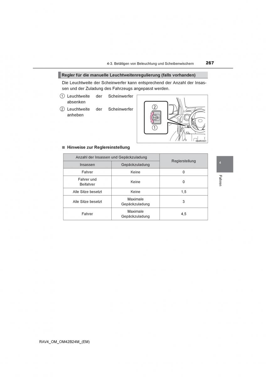 manual  Toyota RAV4 IV 4 Handbuch / page 267