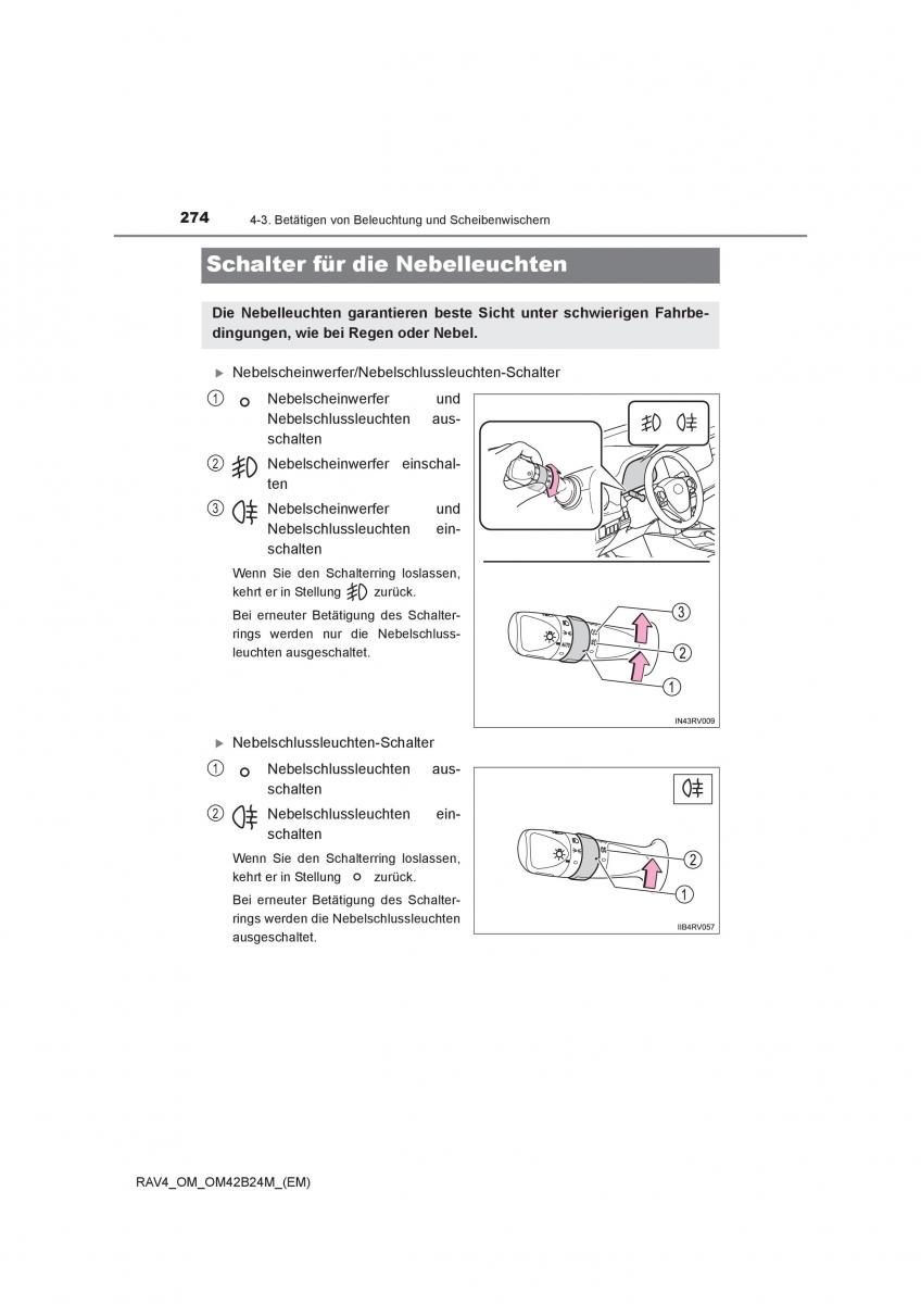 manual  Toyota RAV4 IV 4 Handbuch / page 274