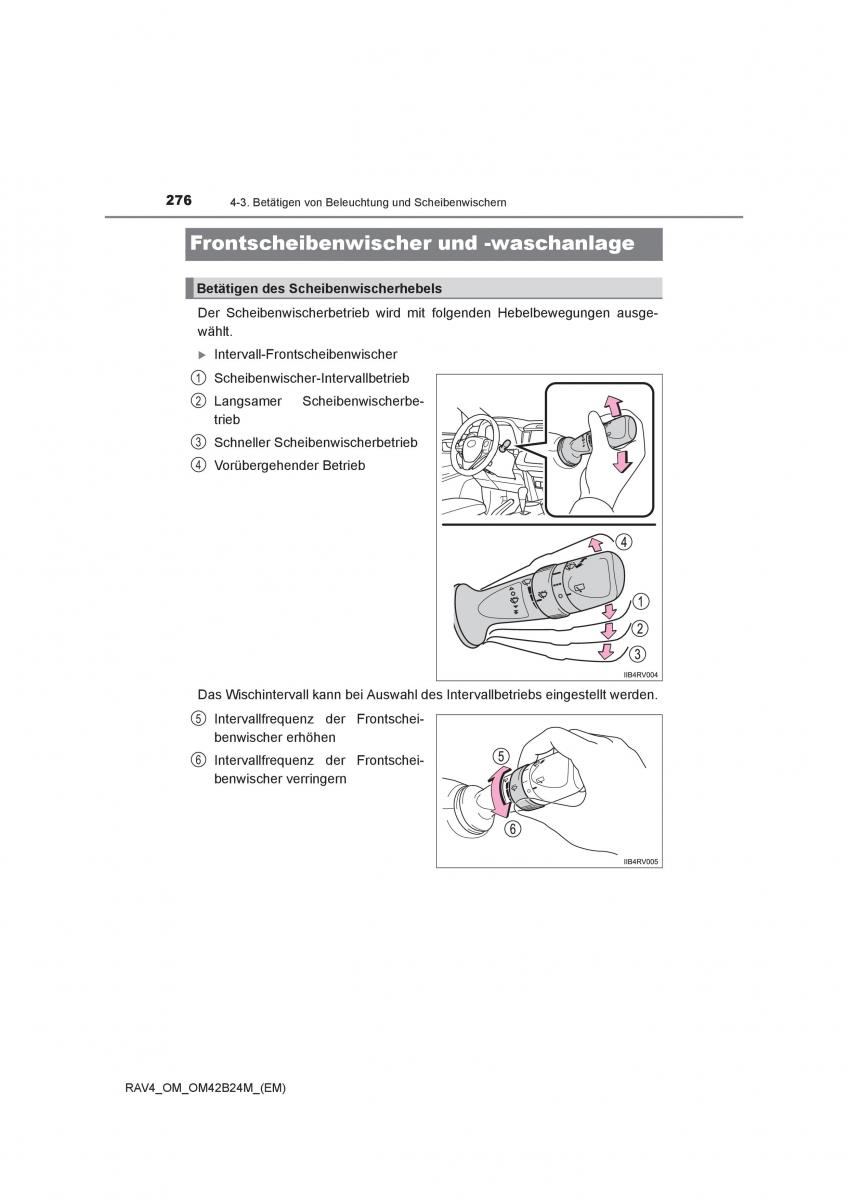 manual  Toyota RAV4 IV 4 Handbuch / page 276