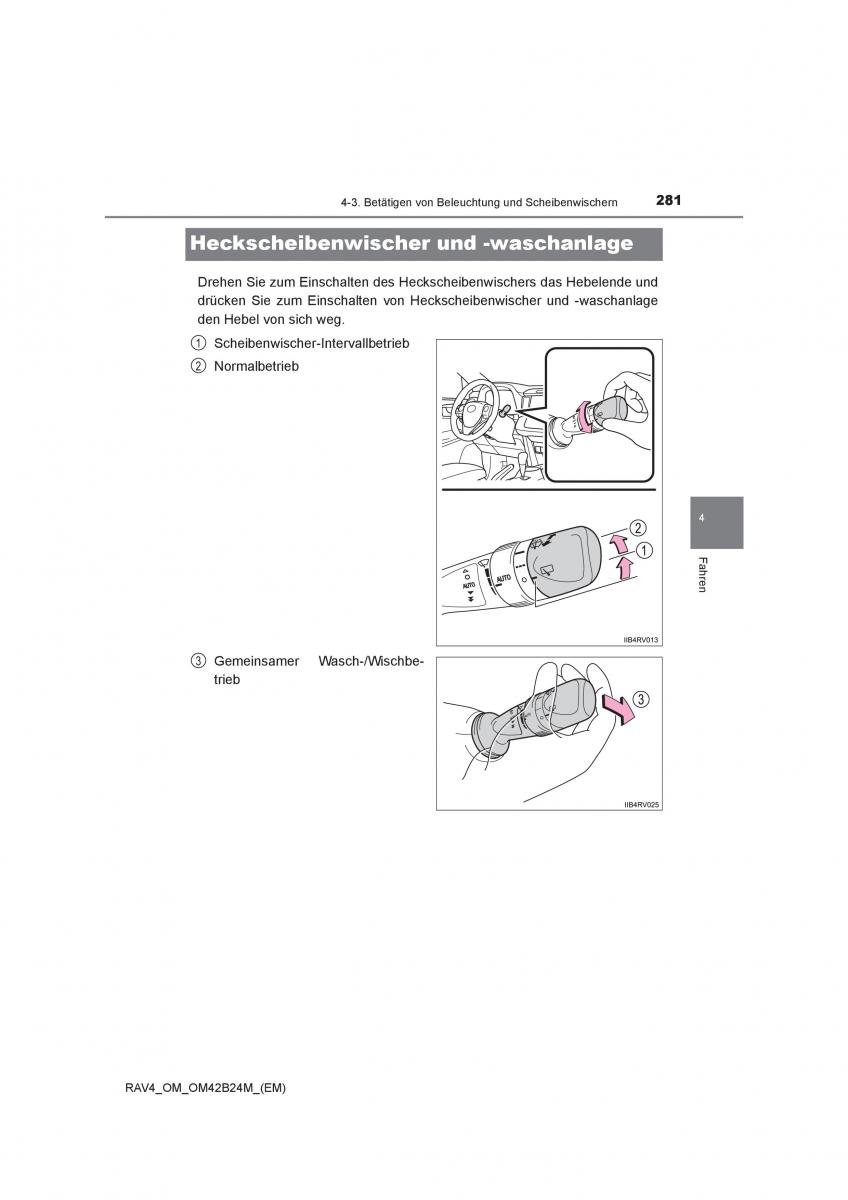 manual  Toyota RAV4 IV 4 Handbuch / page 281