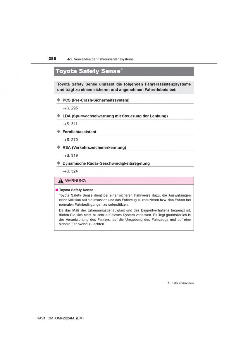 manual  Toyota RAV4 IV 4 Handbuch / page 286