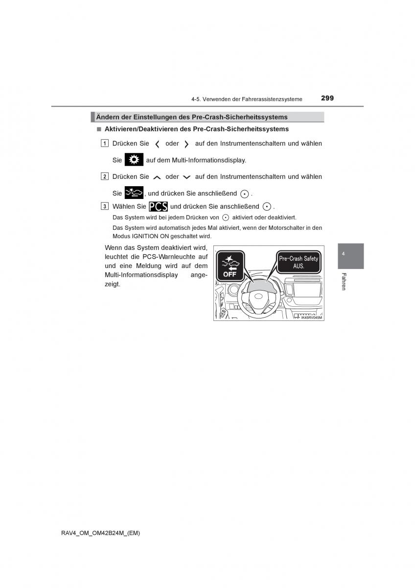 manual  Toyota RAV4 IV 4 Handbuch / page 299