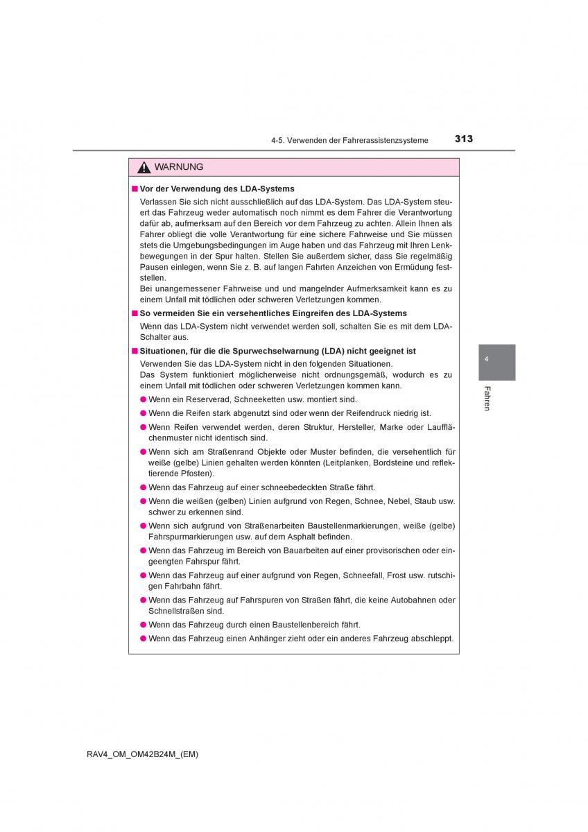 manual  Toyota RAV4 IV 4 Handbuch / page 313