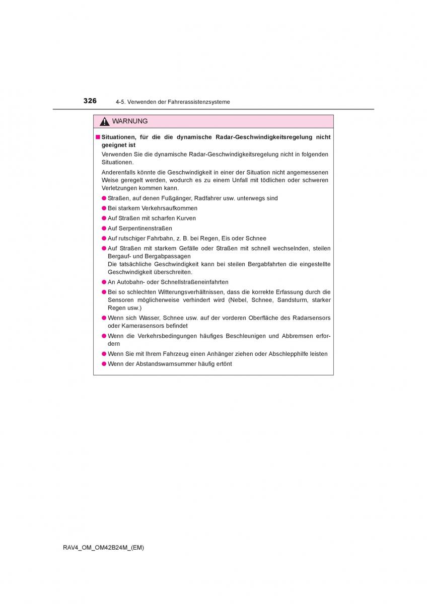 manual  Toyota RAV4 IV 4 Handbuch / page 326