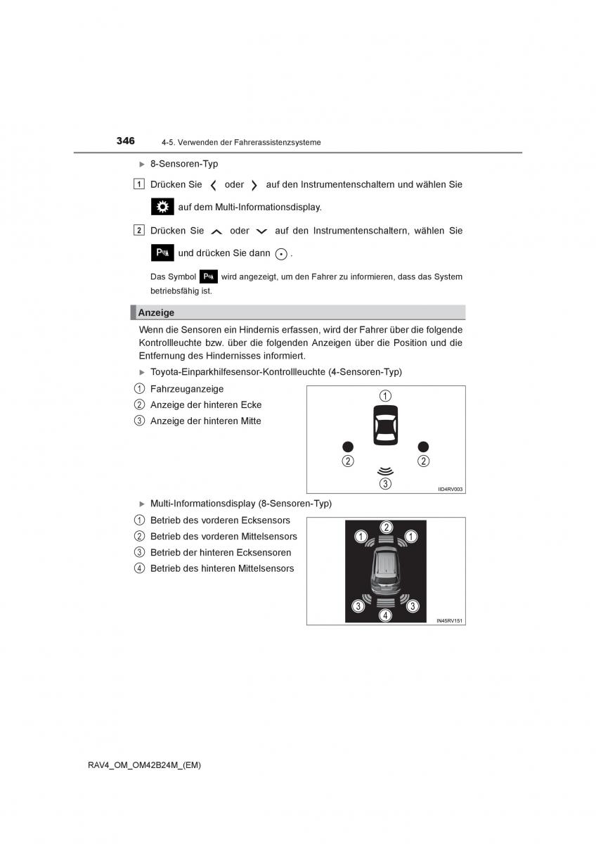 manual  Toyota RAV4 IV 4 Handbuch / page 346