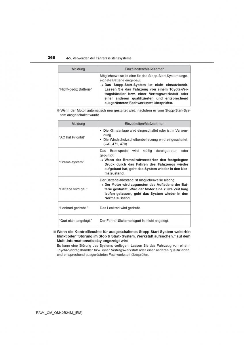 manual  Toyota RAV4 IV 4 Handbuch / page 366