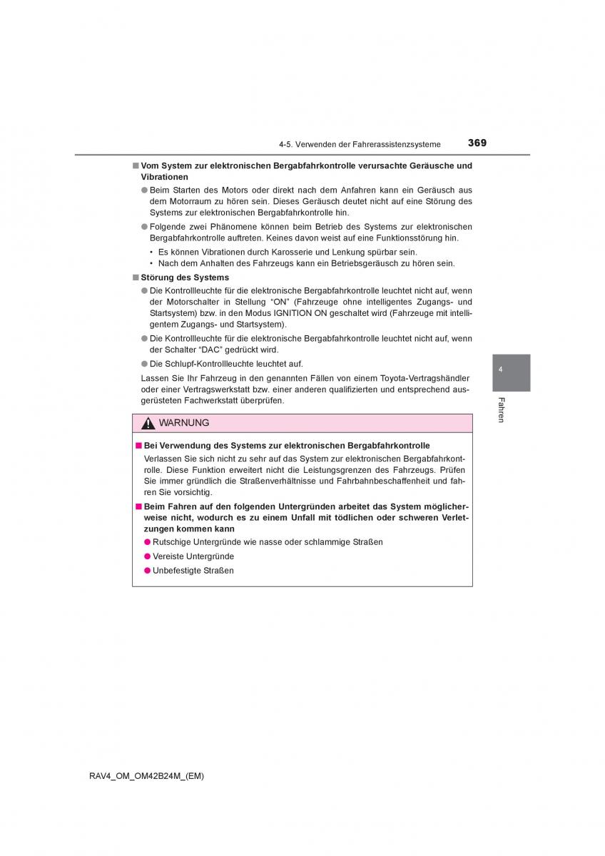 manual  Toyota RAV4 IV 4 Handbuch / page 369