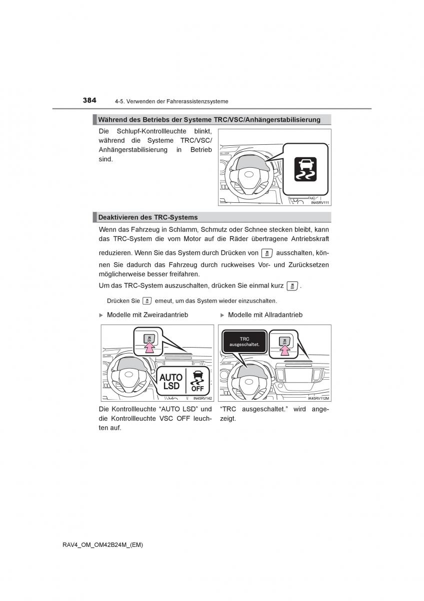 manual  Toyota RAV4 IV 4 Handbuch / page 384