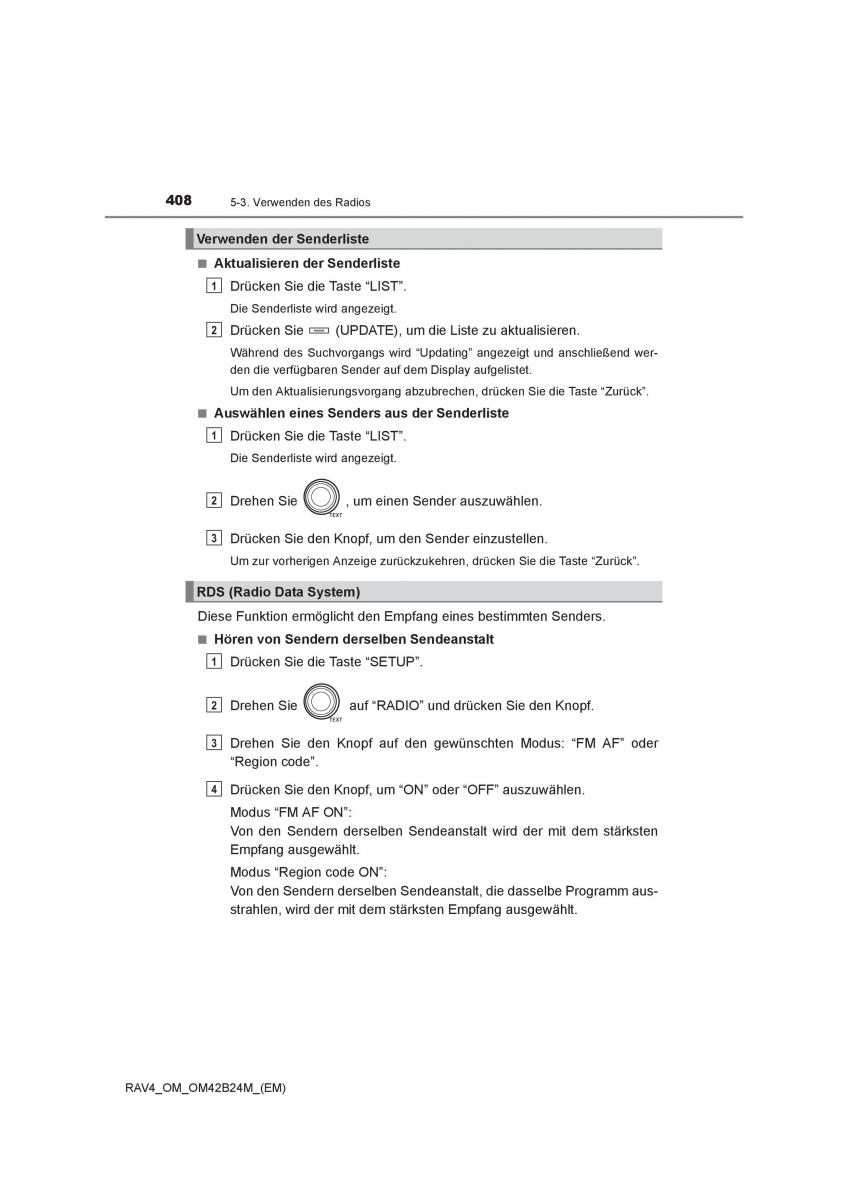 manual  Toyota RAV4 IV 4 Handbuch / page 408