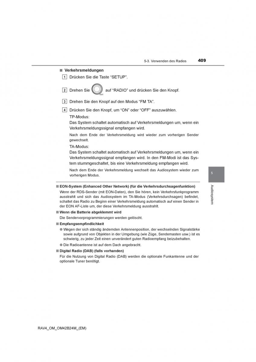 manual  Toyota RAV4 IV 4 Handbuch / page 409